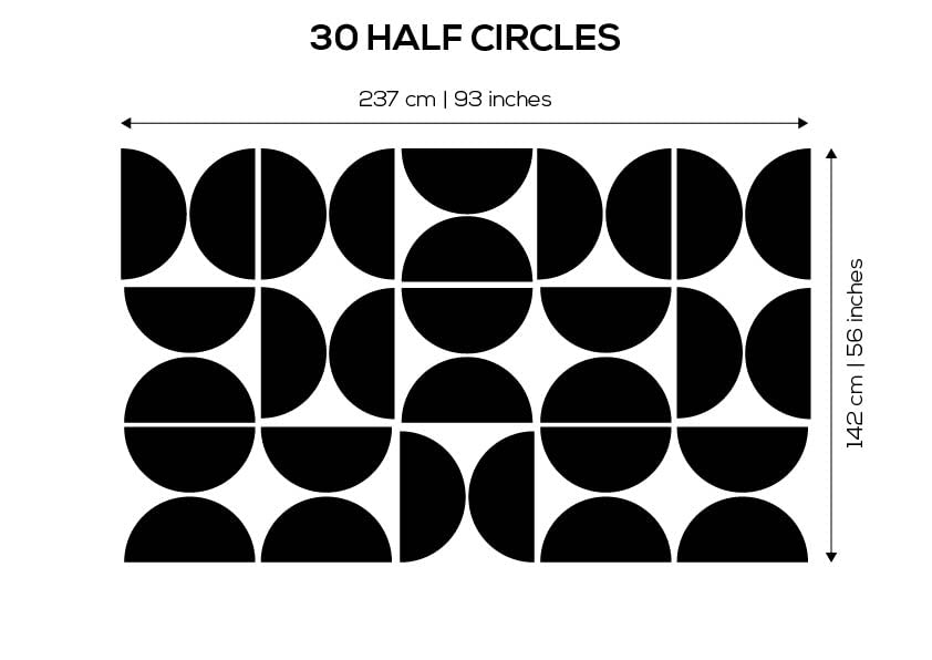3D Half Circles Wall Decor