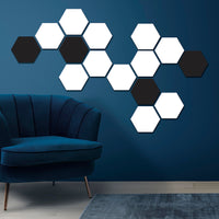 Thumbnail for Honeycomb Decorative Wall Art - Pack of 15 Hexagon Shapes - Modern Geometric Design - Geometric Wall Art Decor - Easy Installation - Black & White - Home Wall Decor Art