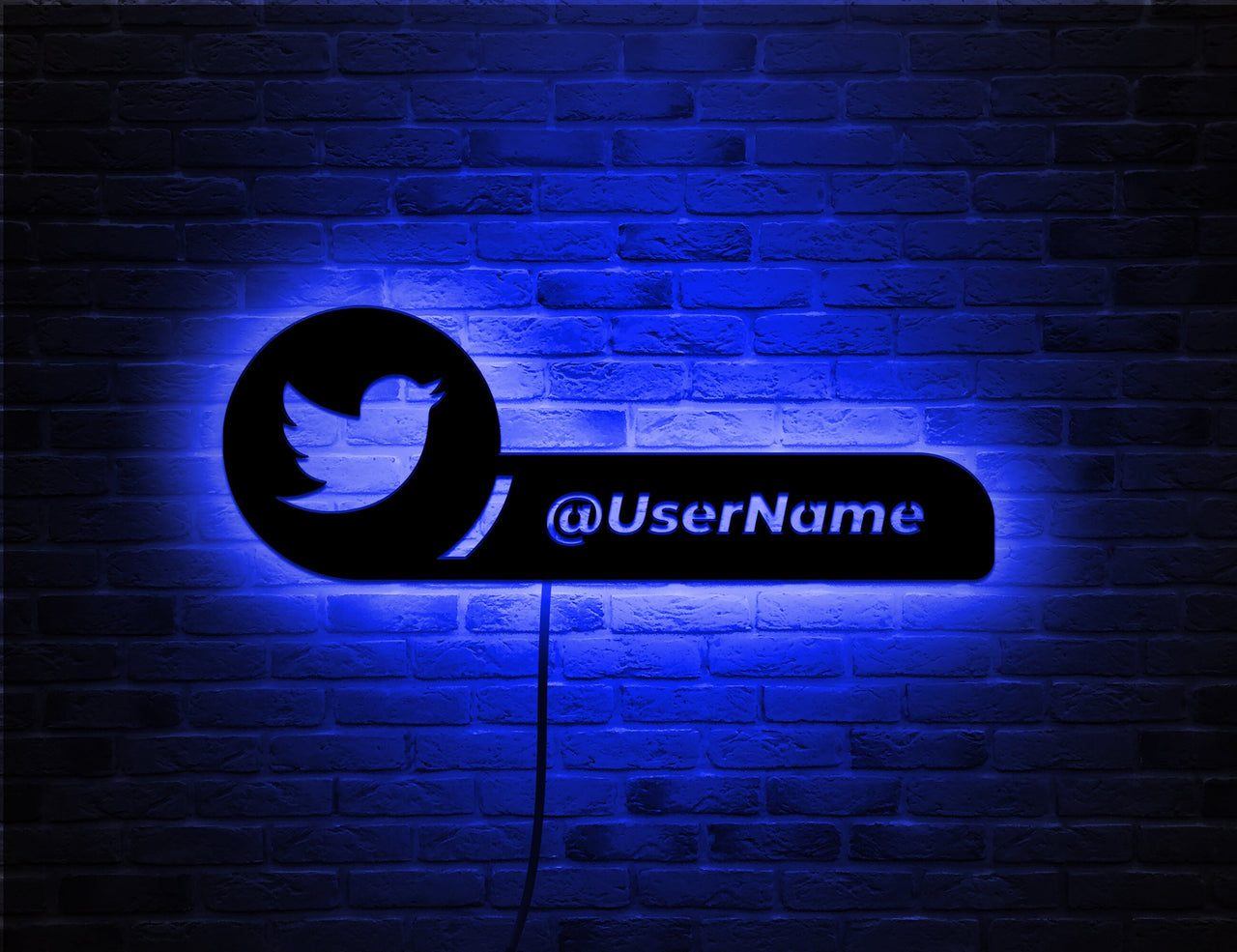 Personalize Username Twitter Led Sign