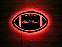 Thumbnail for Personalize American Football Ball Led Sign Wall Art Decor