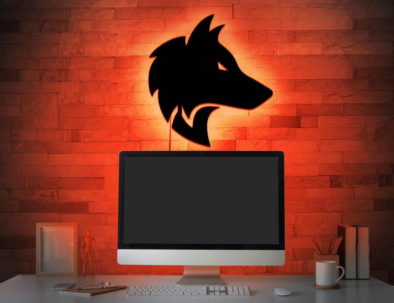 Wolf Wall Decor Led