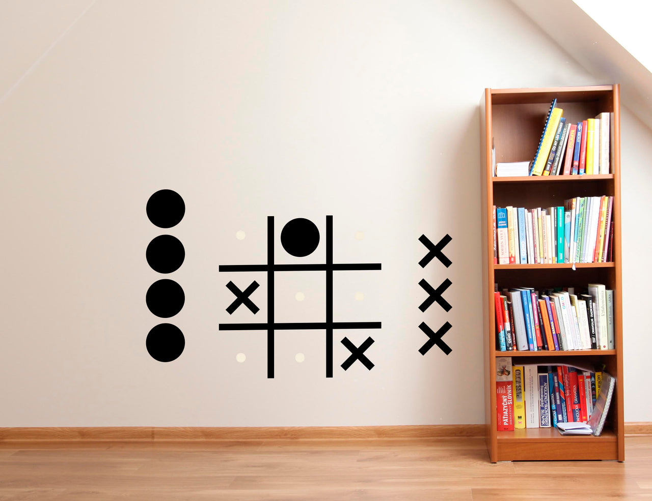 Tic-Tac-Toe Game Wall Art - Tic Tac Toe Playroom Kids Game - Games for Family Time - Noughts and Crosses Game - Board Game Baby Friendly