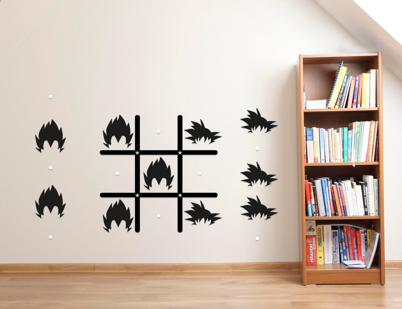 Dragon Tic-Tac-Toe Game Wall Art - Tic Tac Toe Playroom Kids Game - Games for Family Time - Noughts and Crosses Game - Board Game for Kids