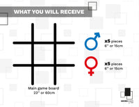 Thumbnail for Gender Reveal Games Wall Art - Tic Tac Toe Gender Reveal Ideas Unique - Games for Family Time - Noughts and Crosses Game