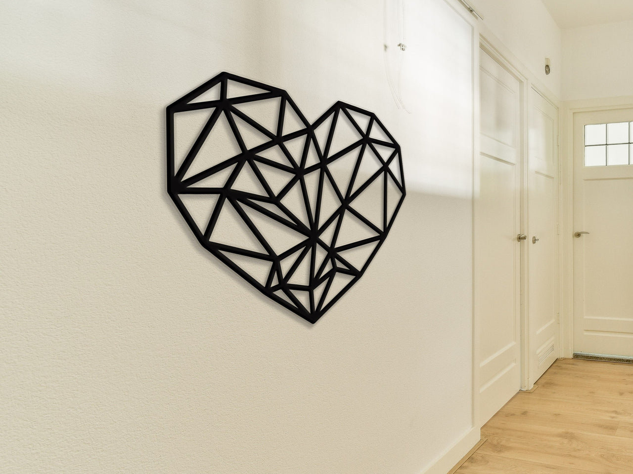 Heart Wall Decor - Heart Wall Art - Geometric Wall Art - Valentines Decor - Love Wall Art - Heart Sign Home Decor for Bedroom