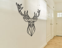 Thumbnail for Deer Wall Art Mid Century Modern Art - Geometric Wall Art Boho Decor - Minimalist Art Deer Head Home Decor - Deer Art Print